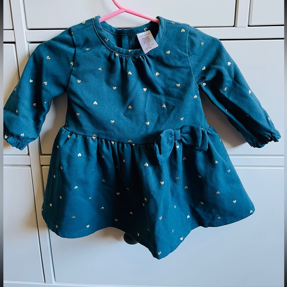 Carters  baby teal dress